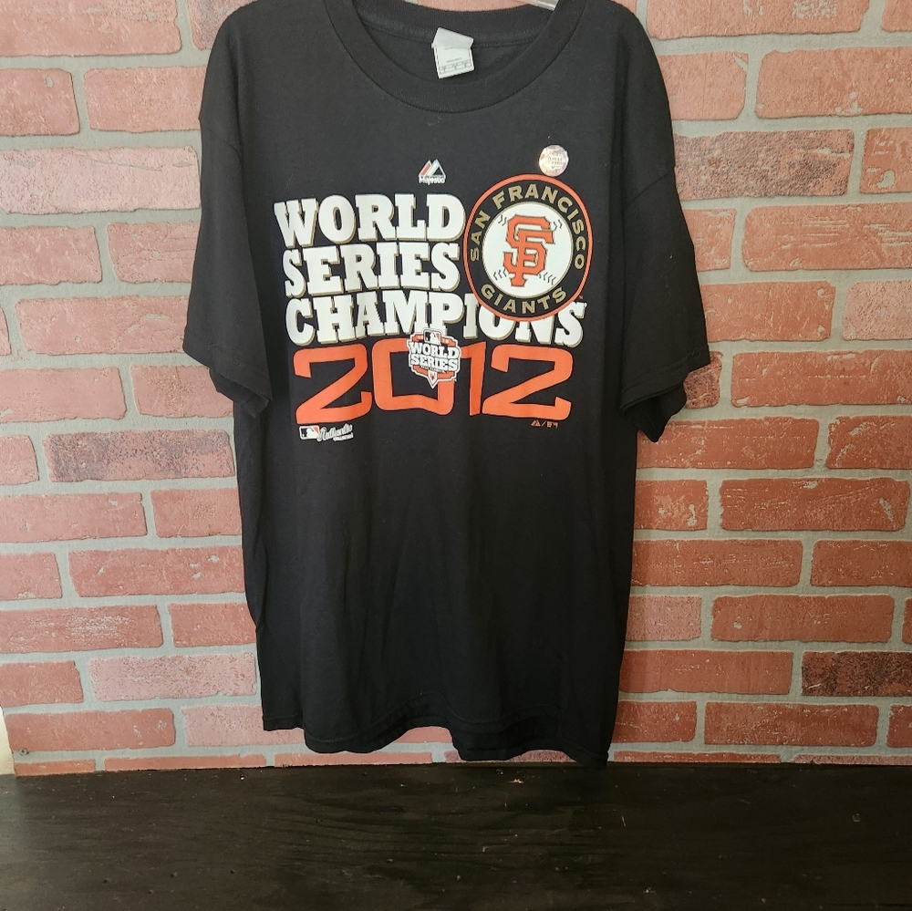 MLB Majestic Black San Francisco Gisnts 2012 World Series Tee
